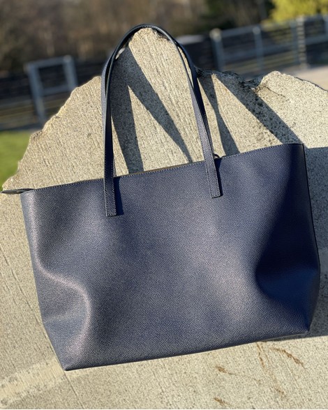 Kabelka dámská Massimo Dutti PLAIN ELEGANT navy